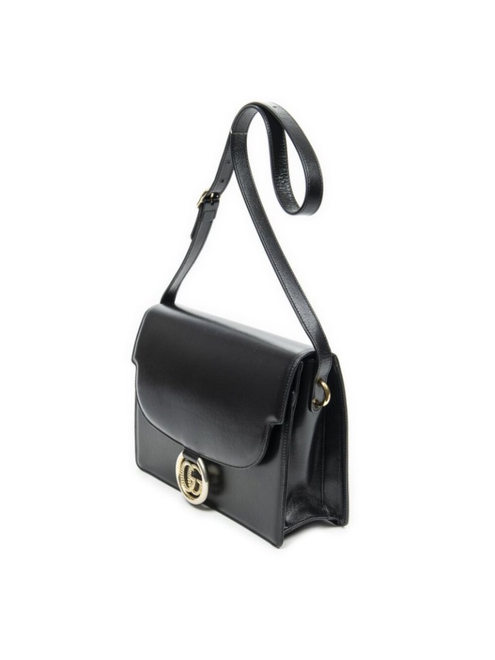 Gucci Torsion GG Sling Bag Black Studded Calfskin - Picture 2 of 10
